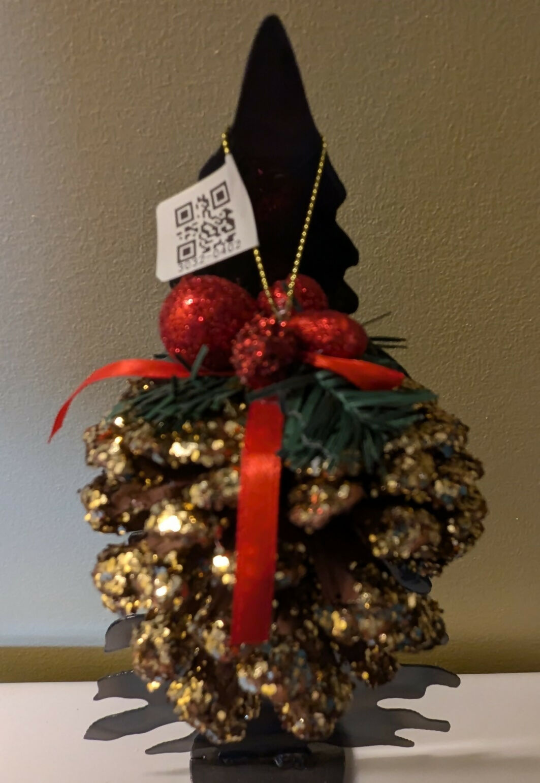 4in glitter cone orn 4.99 4