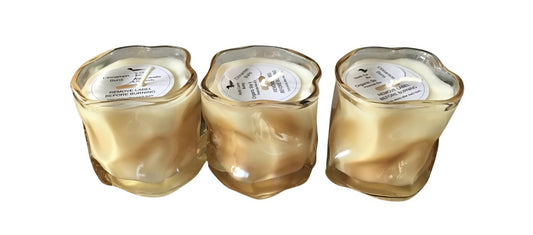 Dutch Apple Crumble - Amber Twisted Glass Soy Candle