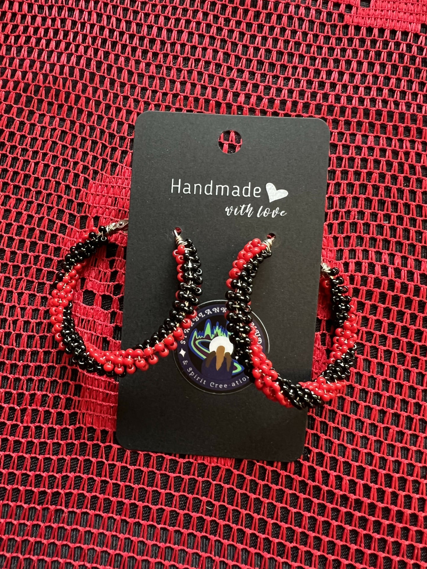 Beaded Hoop Earrings