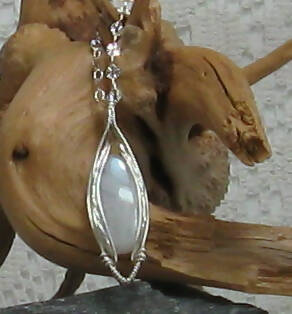 Moonstone Argentium Sterling Silver Necklace
