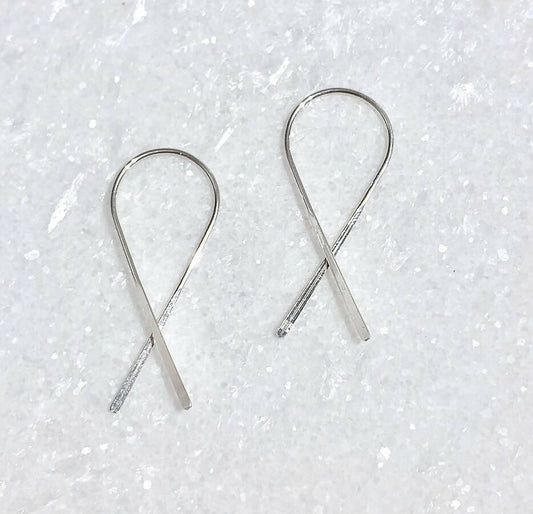 SS Ribbon Earrings EM099-SS