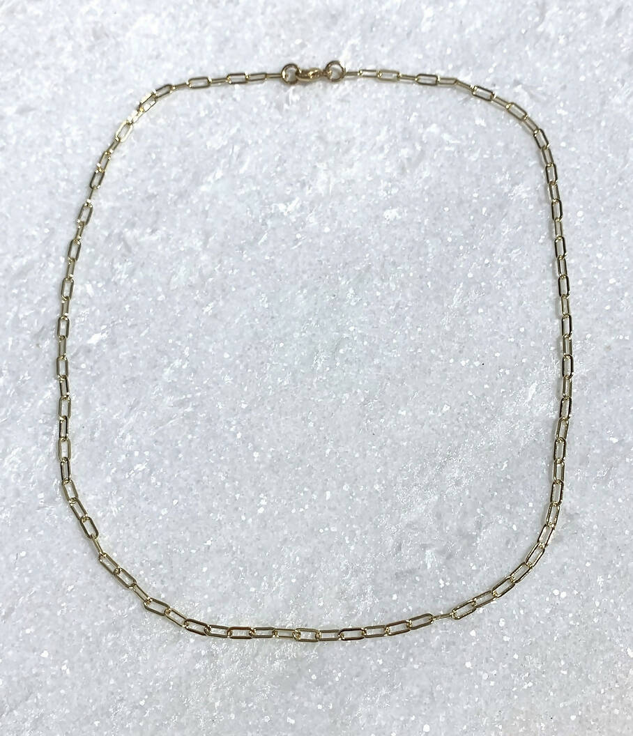 GF Paperclip Chain Choker Necklace NS057-GF