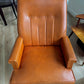 Mid-Century Vegan Leather Swivel Rocker