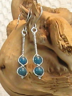 Apatite Argentium Sterling Silver Earrings