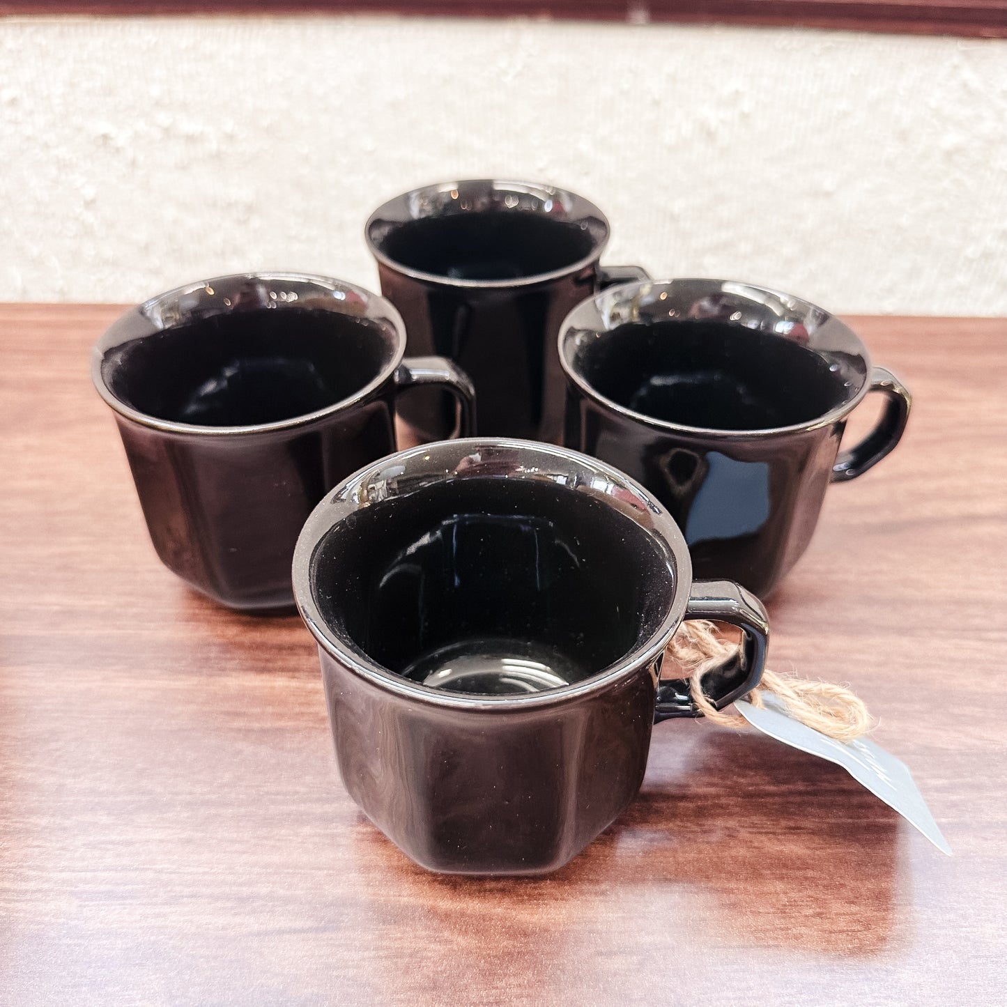 Black Octagonal Ceramic Mugs