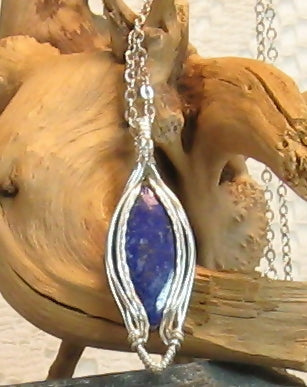 Lapis Lazuli Argentium Sterling Silver Necklace