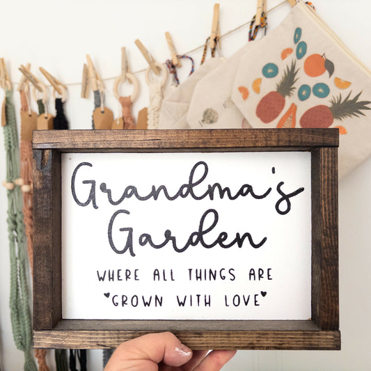 Grandma's Garden l Wood Sign