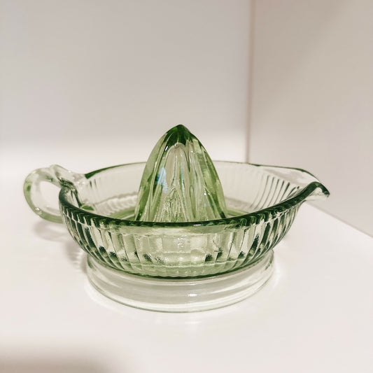 Green Glass Citrus Juicer