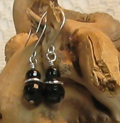 Onyx Argentium Sterling Silver Earrings