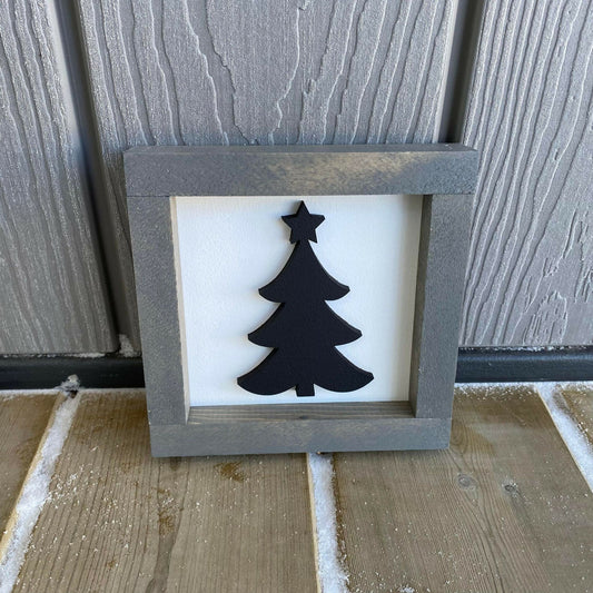 Christmas Tree 3D - Barnwood Grey1