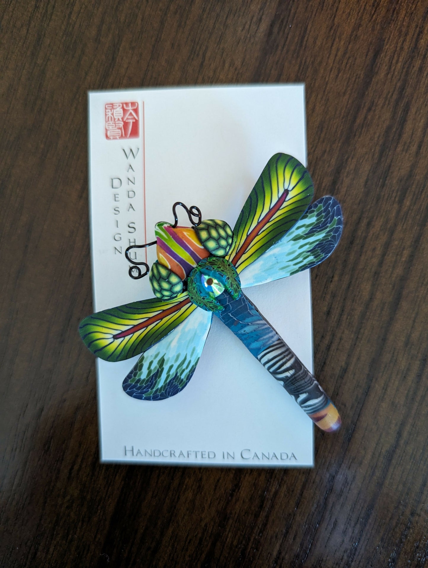 Wanda Shum Handcrafted Polymer Clay Brooch-Butterfly, Insect & Dragonfly, Assorted