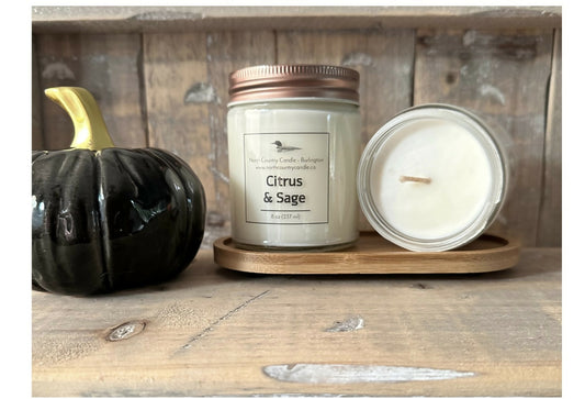 Citrus & Sage - 8 oz Soy Wax Candle