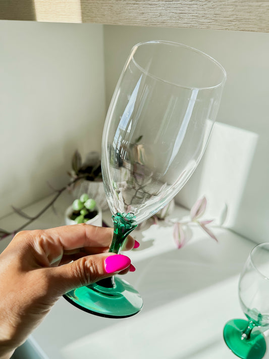 Emerald Organic Stemmed Goblets