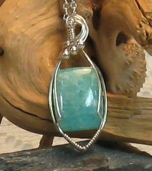 Russian Amazonite Argentium Sterling Silver Necklace