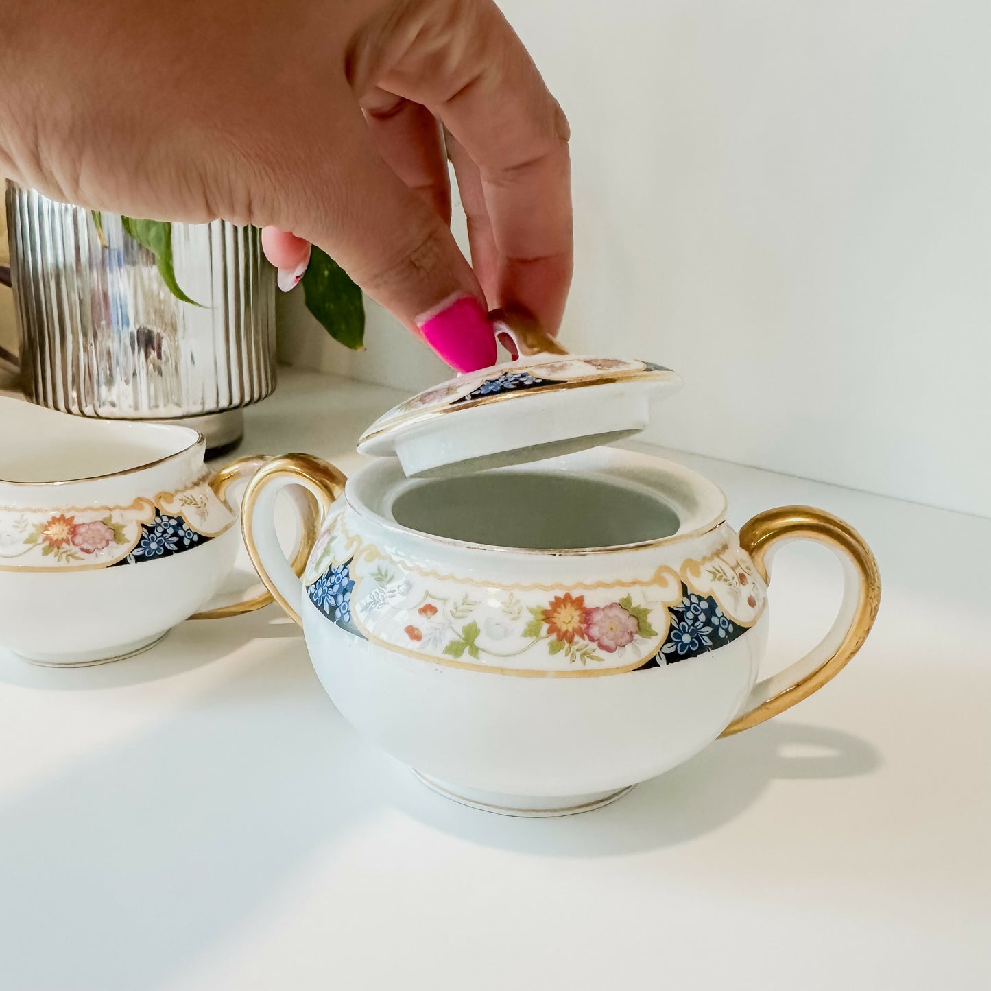 Noritake Gold Accented Floral Set