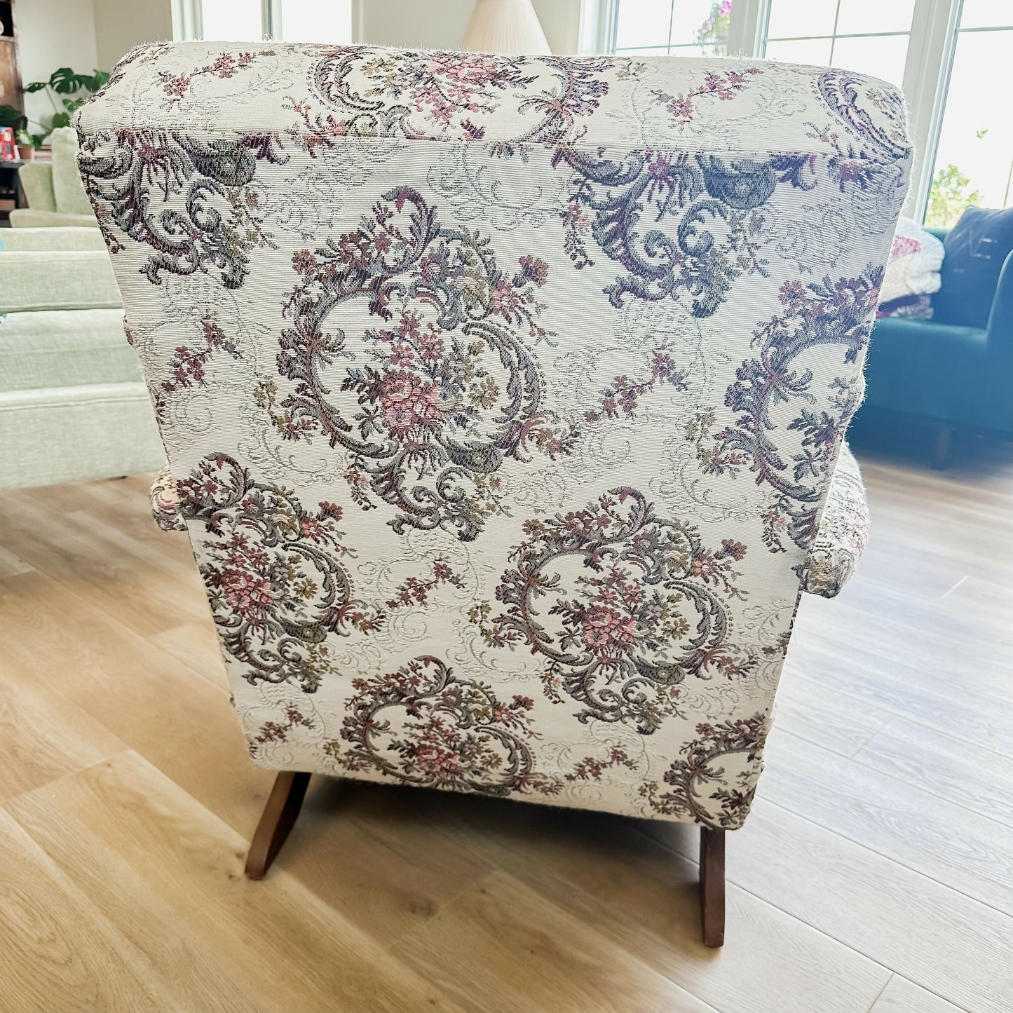 Floral Embroidered Rocking Chair