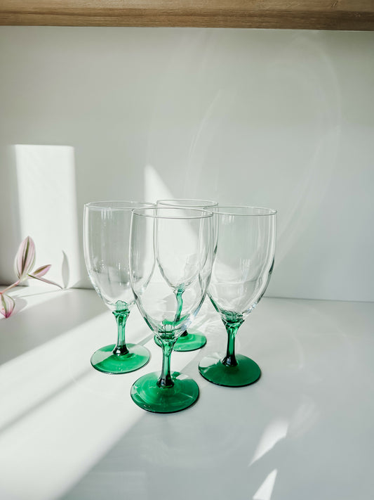 Emerald Organic Stemmed Goblets