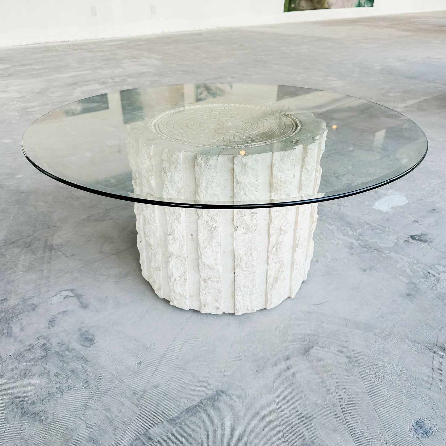 Regency Stone and Glass Coffee Table