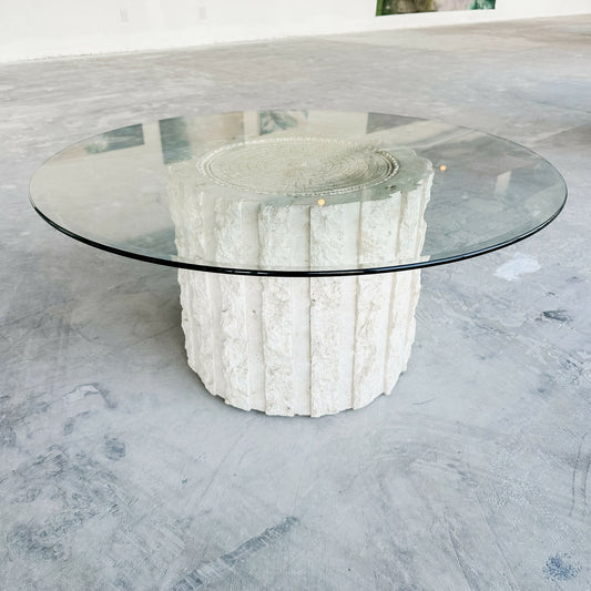 Regency Stone and Glass Coffee Table