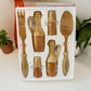 Wood and Ceramic Salad Serving Set