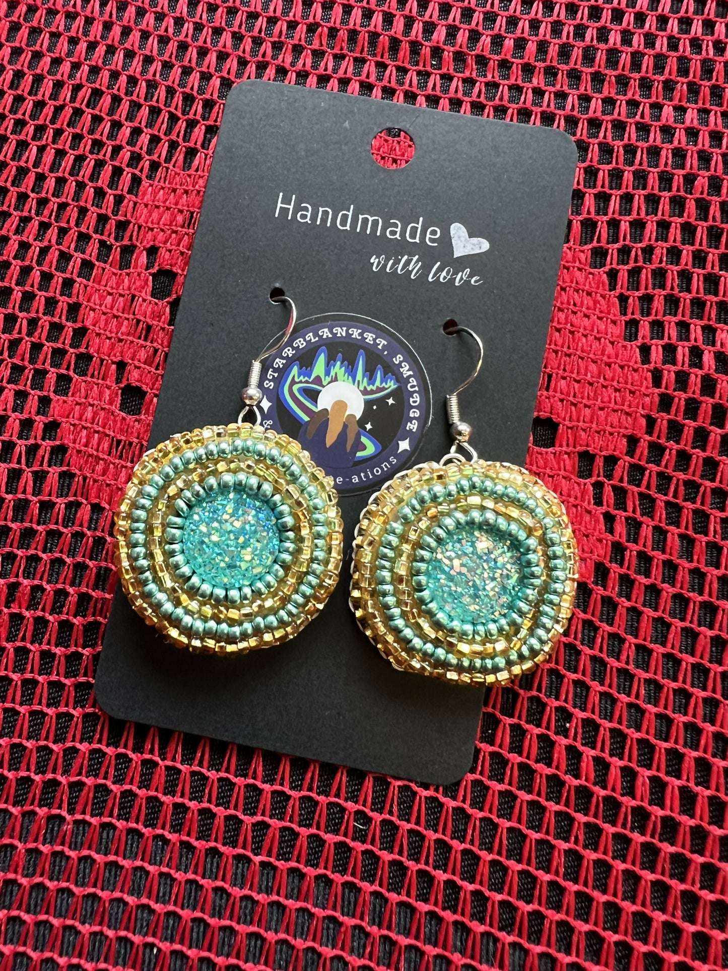 Round Beaded Earrings