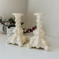 Iridescent Ivory Candlesticks