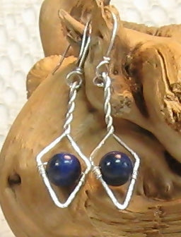 Lapis Lazuli Argentium Sterling Silver Earrings