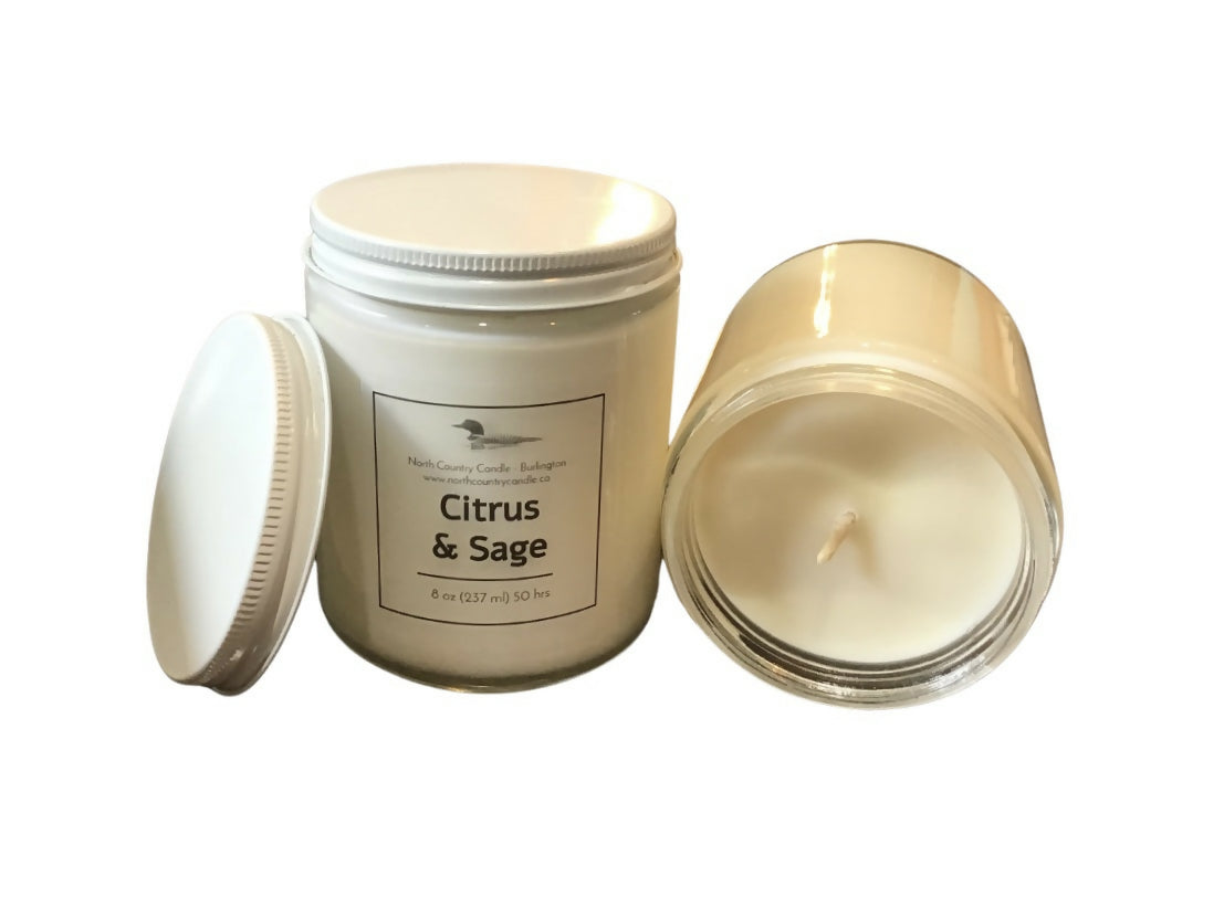 Citrus & Sage - 8 oz Soy Wax Candle