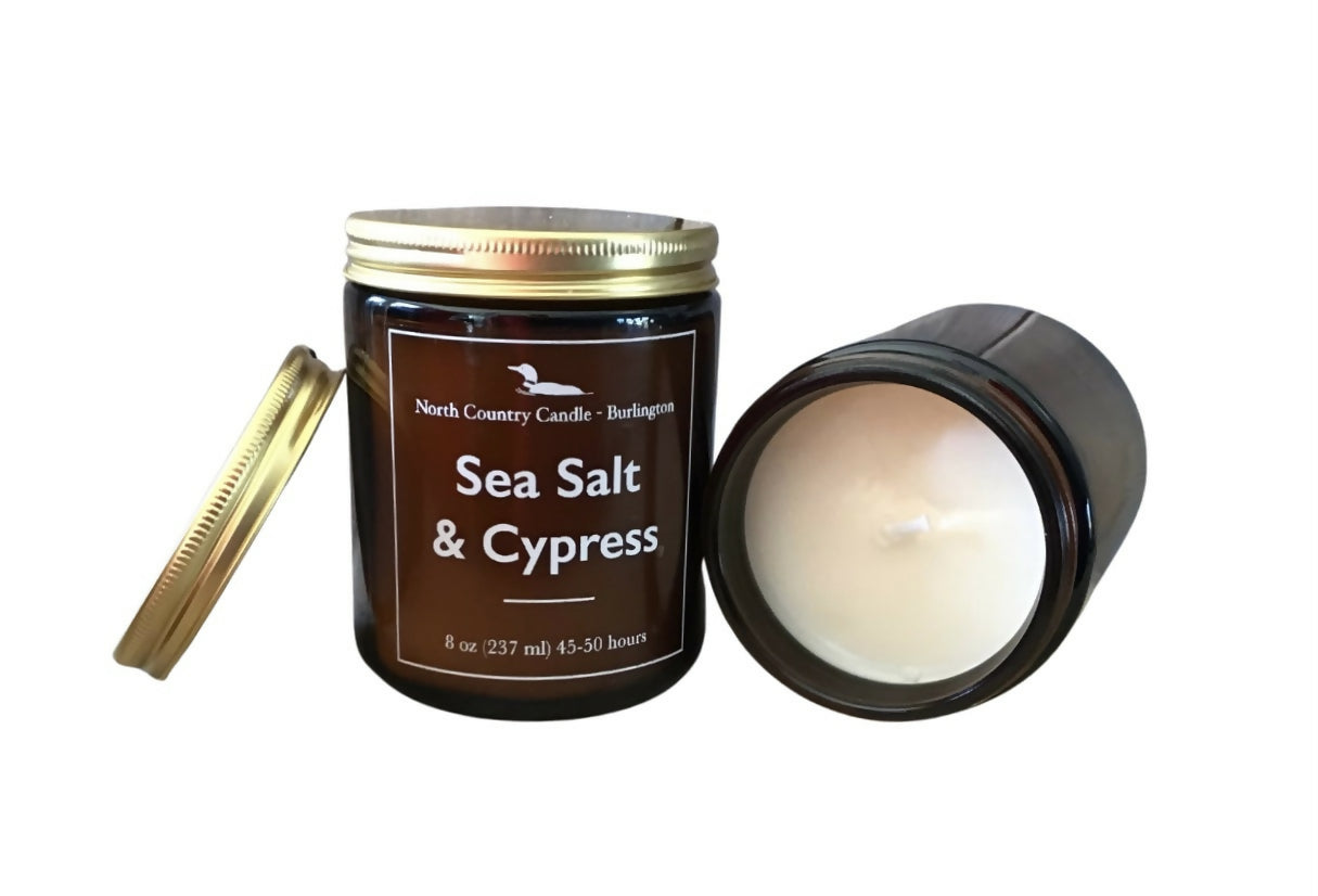 Sea Salt & Cypress -8 oz Soy Wax Candle