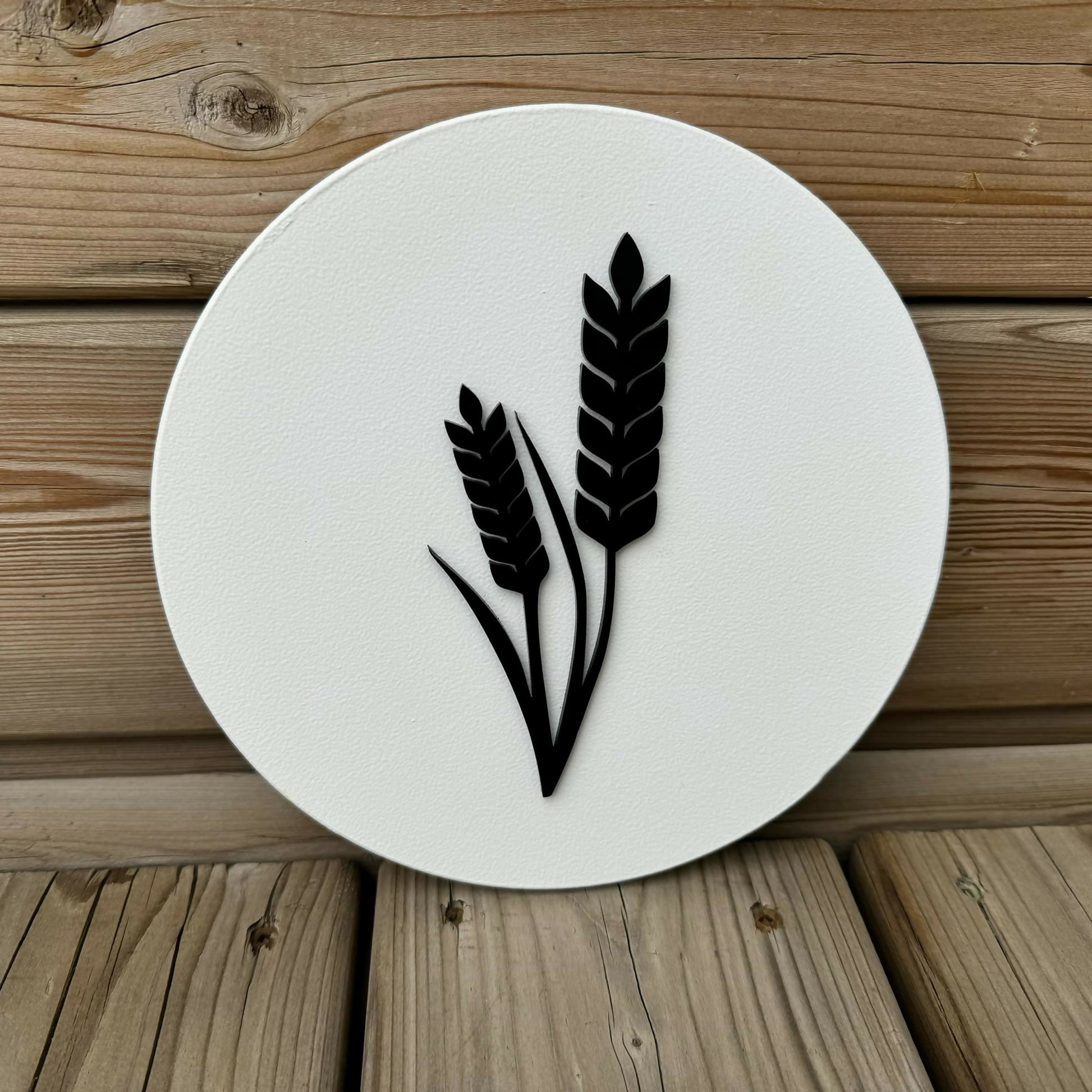 Wheat Round - 8in - White