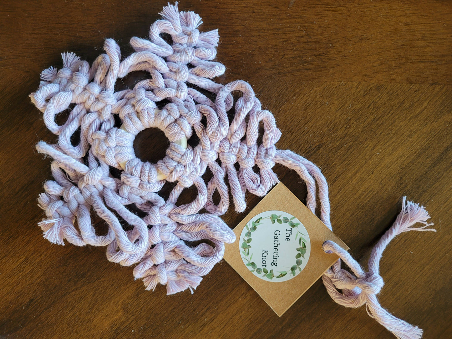 Macramé Christmas Ornament Snowflake