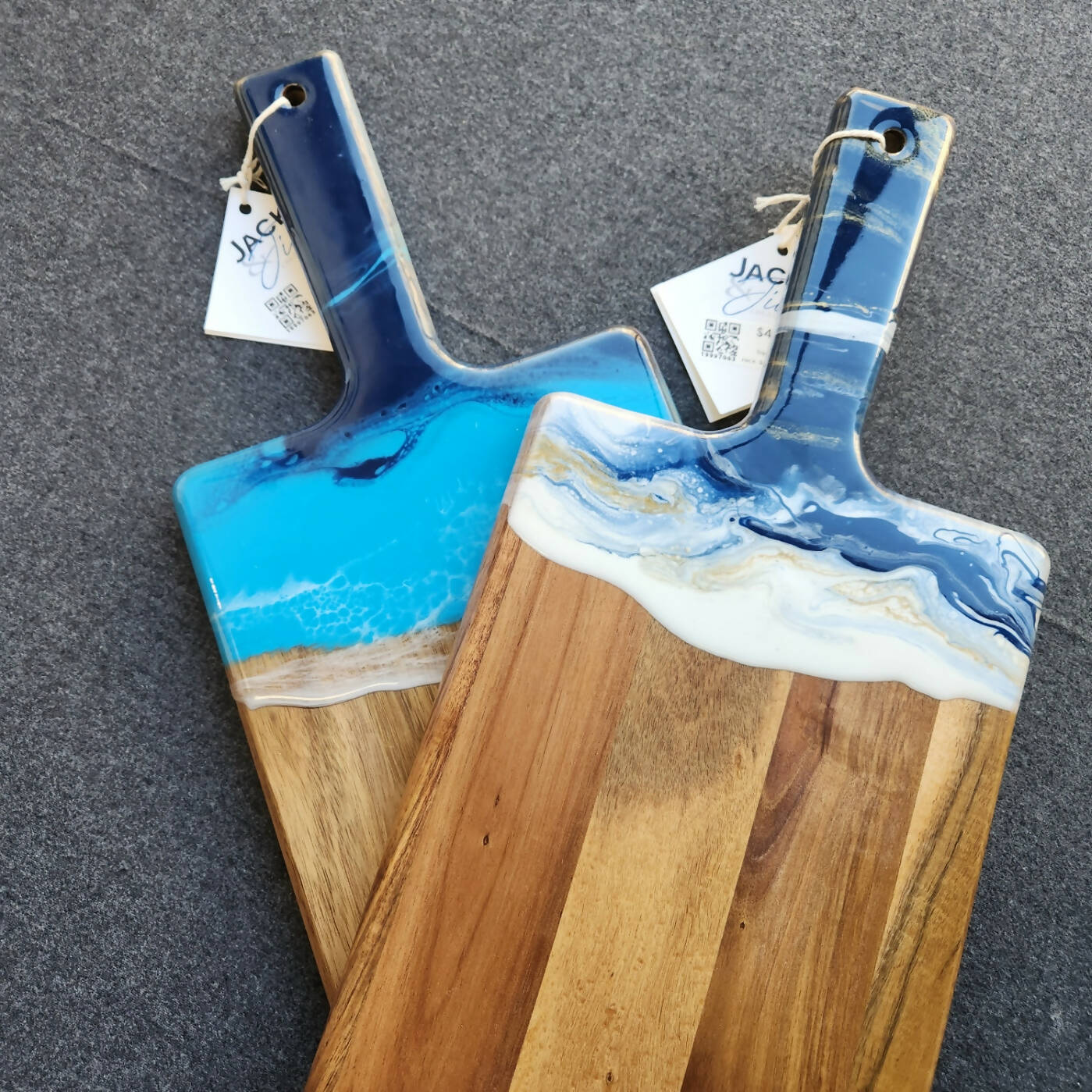 Resin Acacia Square Charcuterie Boards