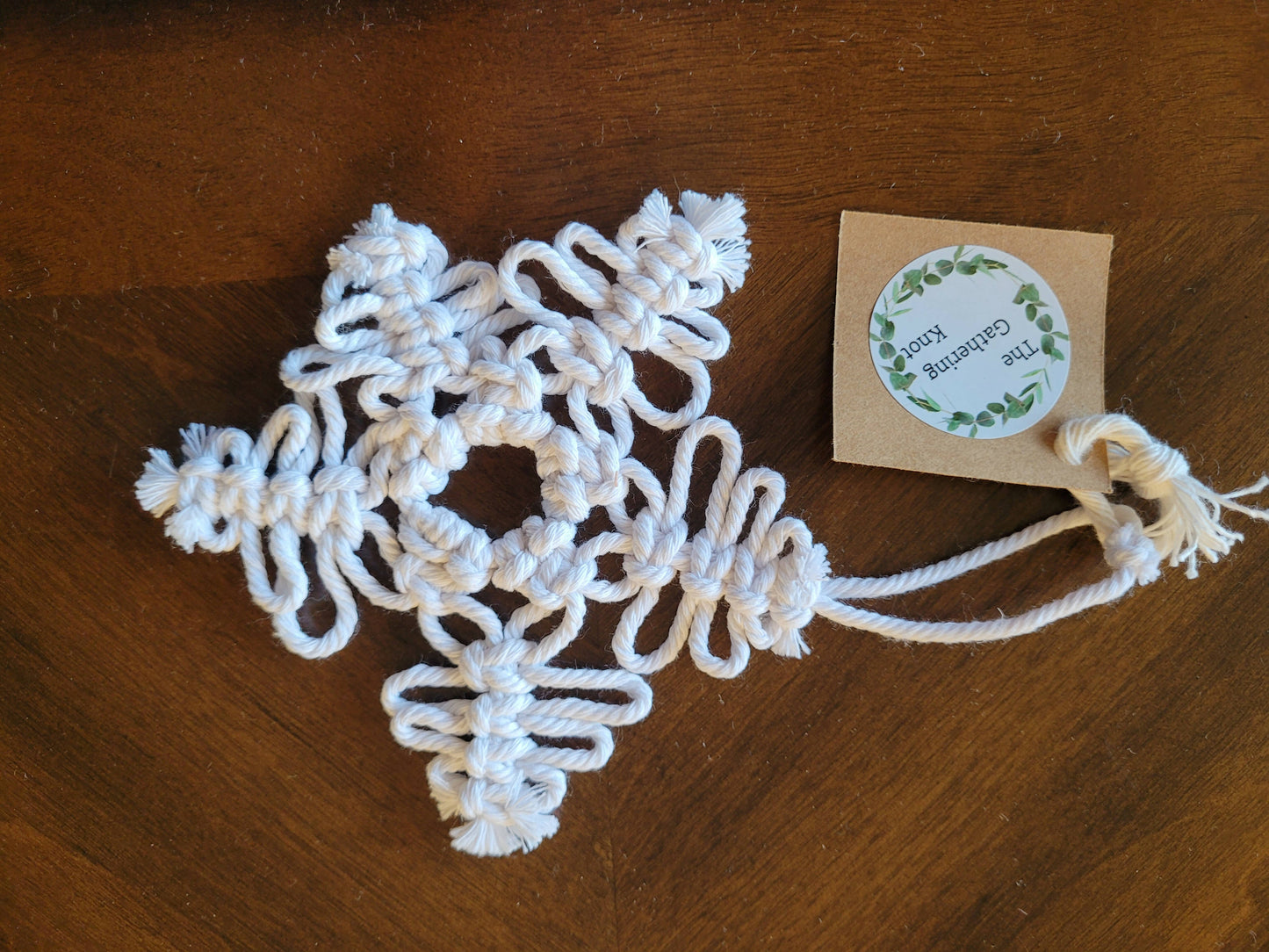 Macramé Christmas Ornament Snowflake