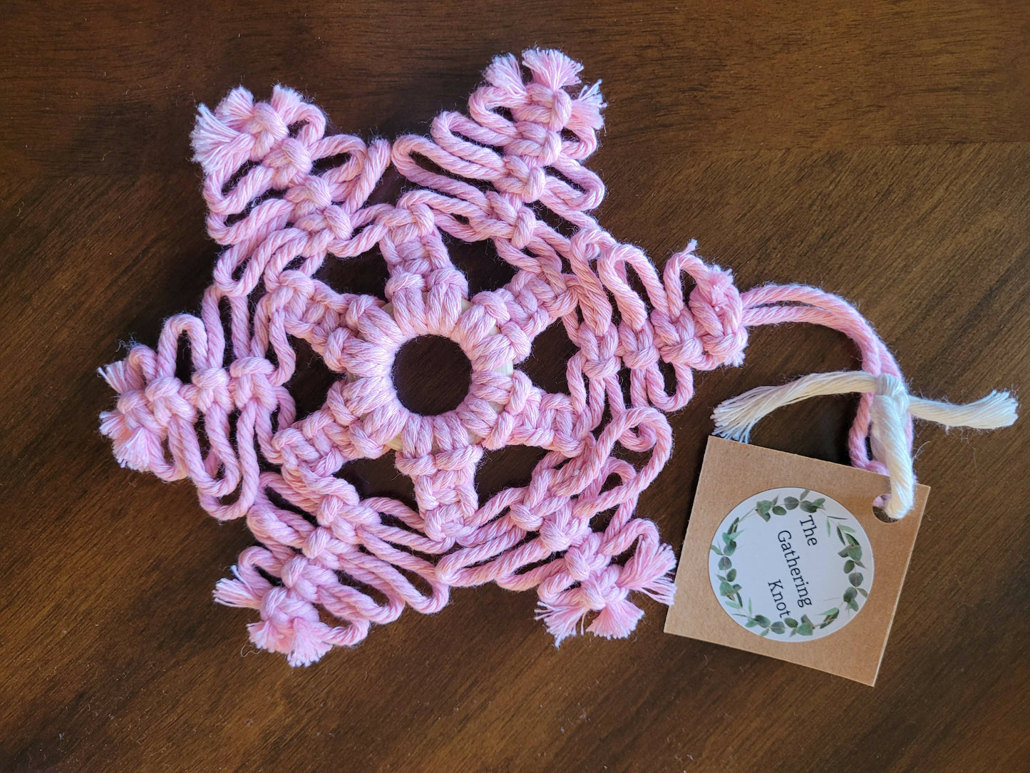 Macramé Christmas Ornament Snowflake