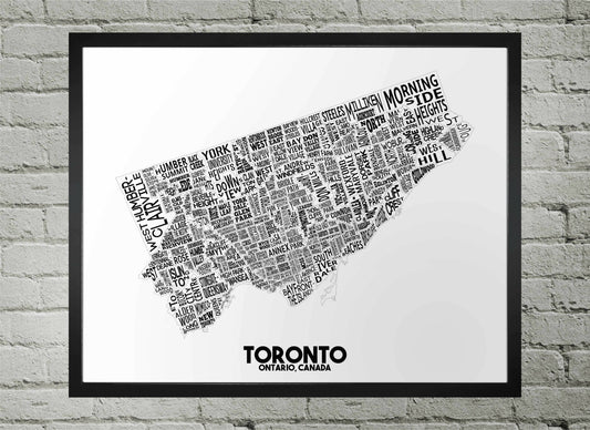 Toronto Neighbourhood Map BW