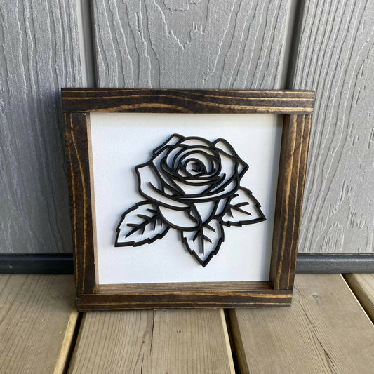 Rose 3D Sign