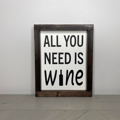 All You Need Is Wine Sign