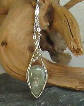 Prehnite Argentium(R) Sterling Silver Necklace