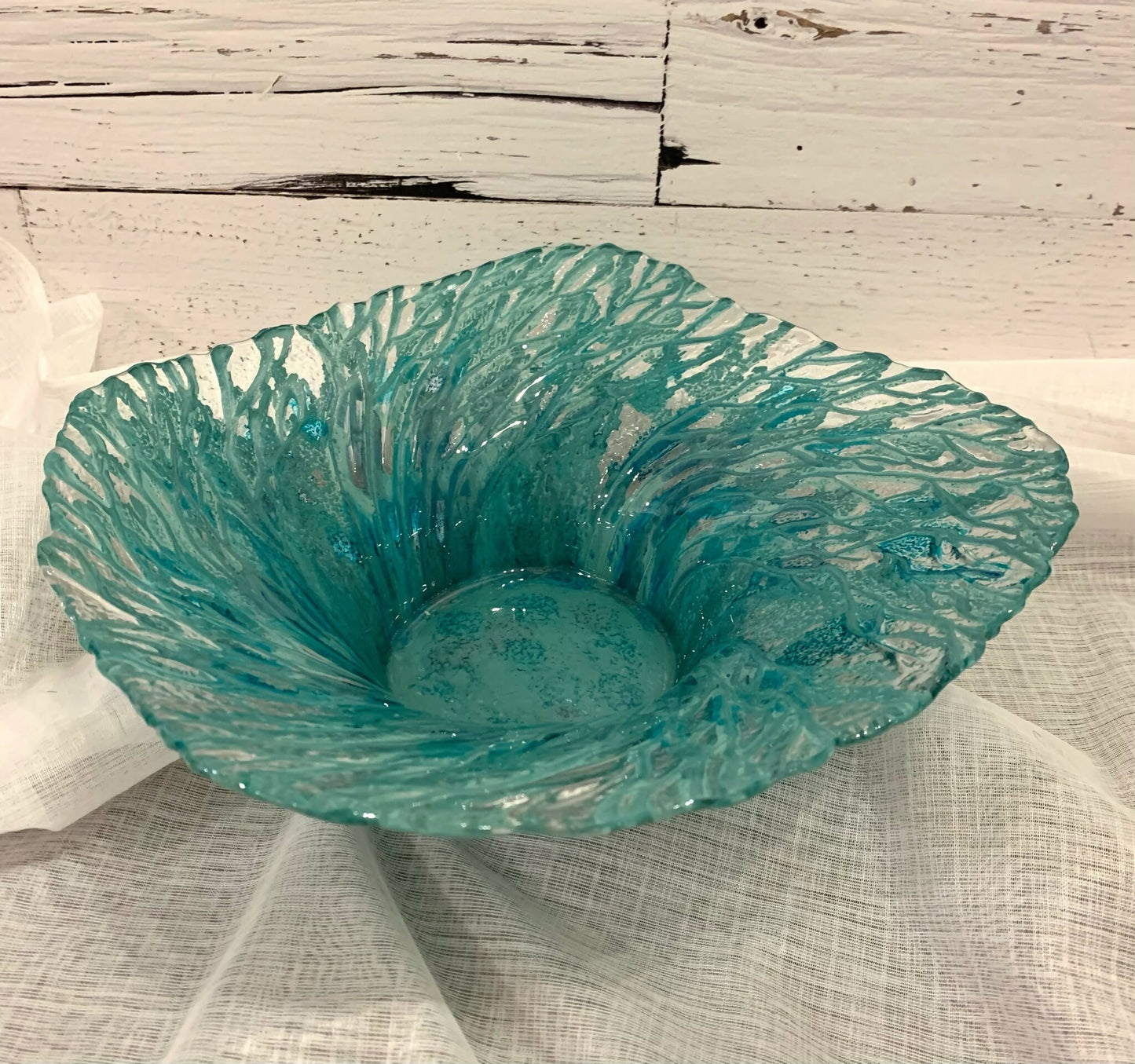 DECORATIVE BOWL, AQUA