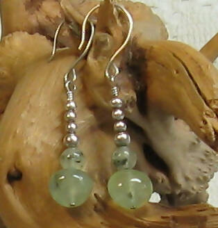 Prehnite Argentium(R) Sterling Silver Earrings