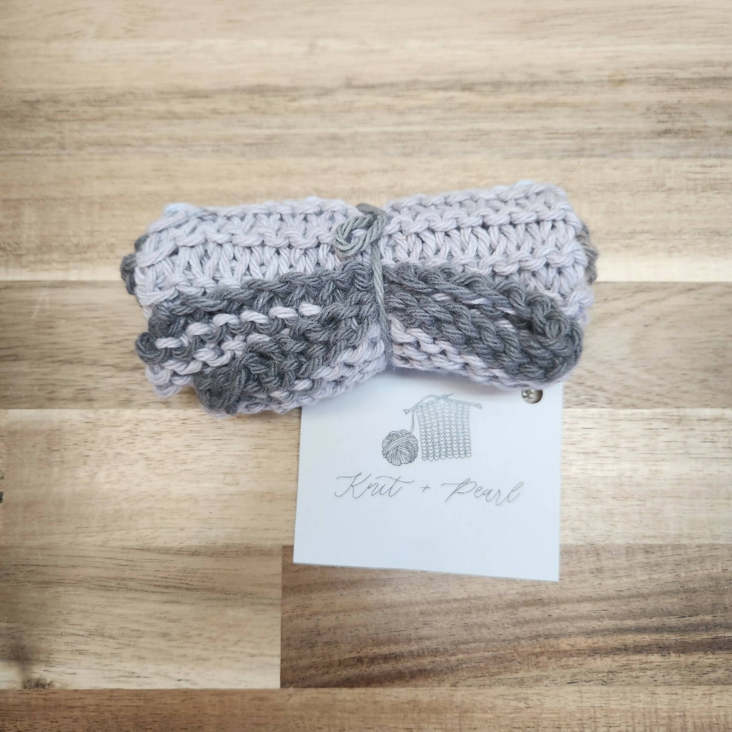 Knit Dishcloth - Pebble