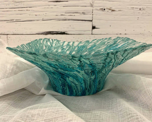 DECORATIVE BOWL, AQUA