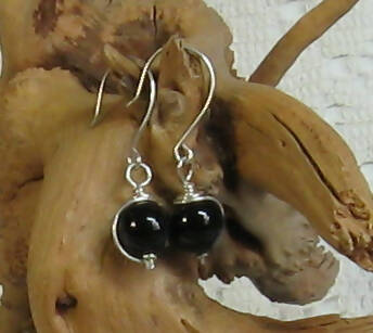 Onyx Argentium(R) Sterling Silver Earrings