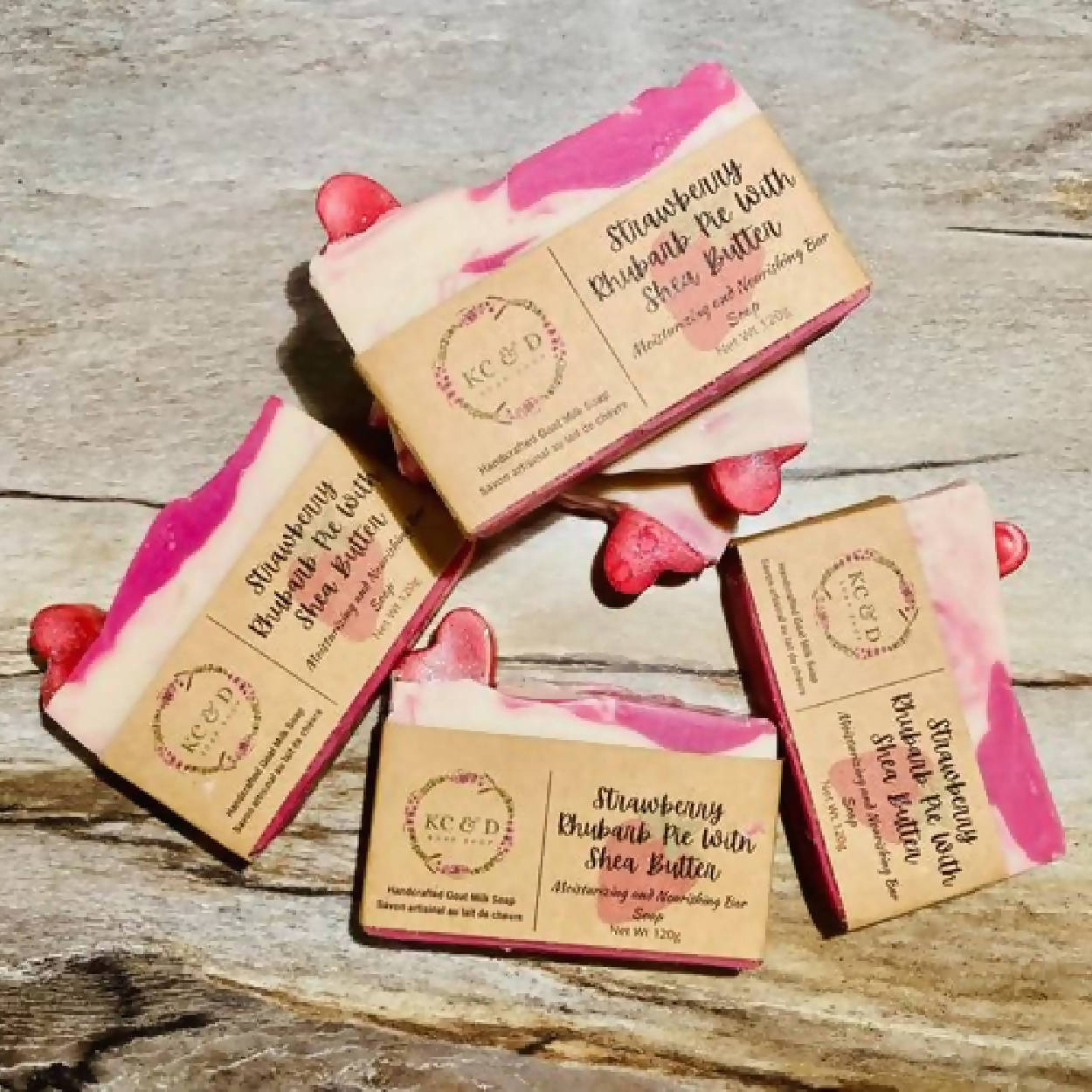 Goat Milk Soap: Strawberry Rhubarb Pie