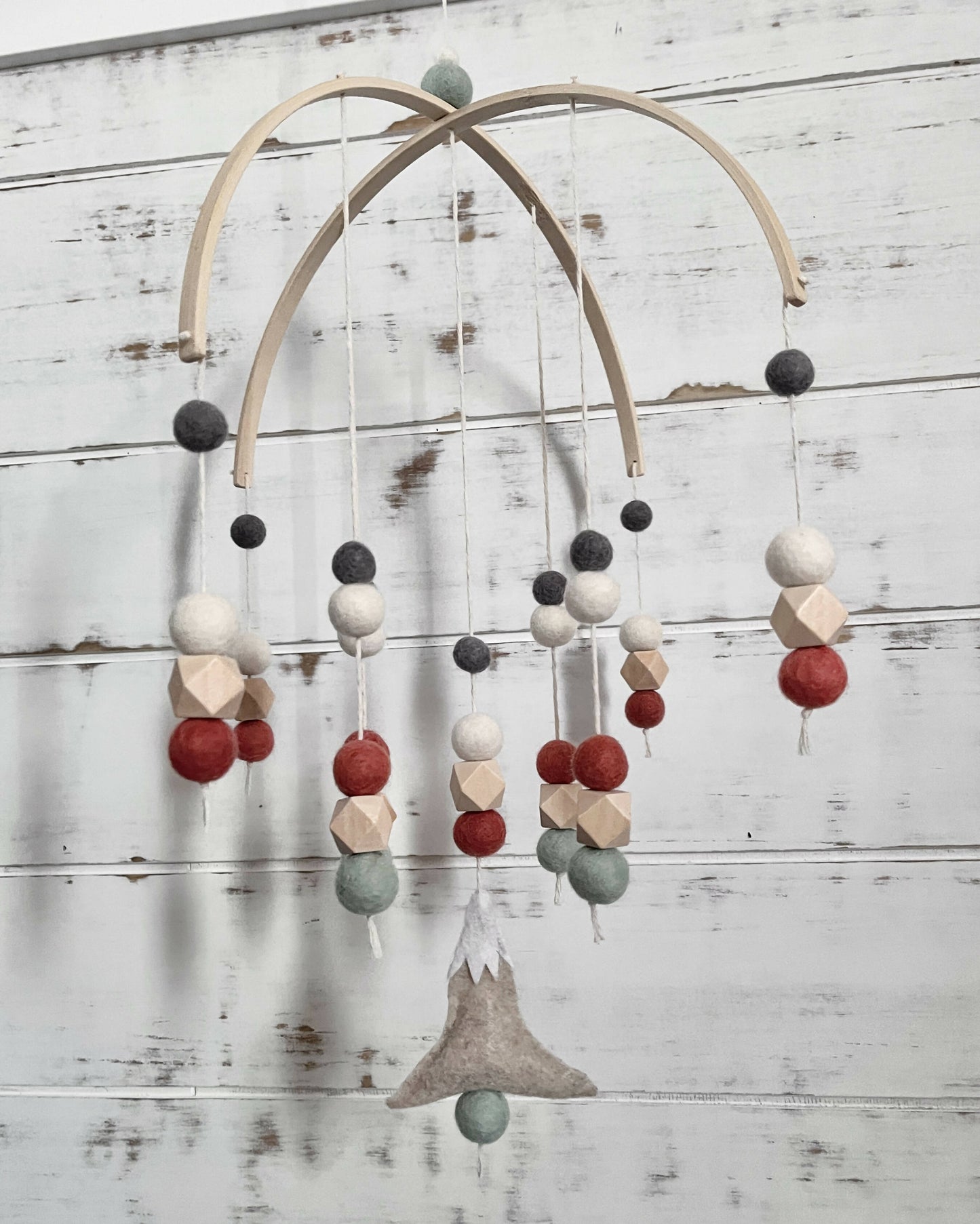 Baby Mobile: Geometric Wood - Coral Mountain