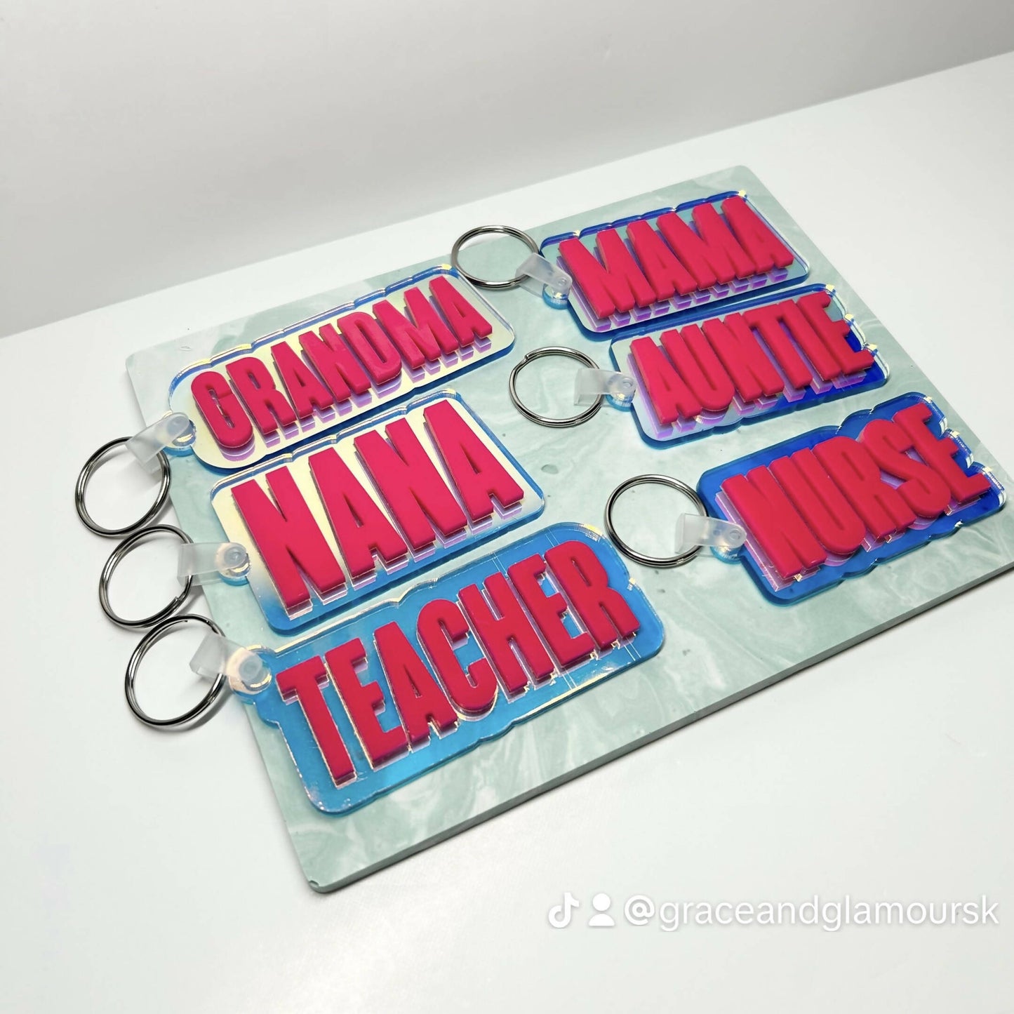 Layered Acrylic Bag Tag