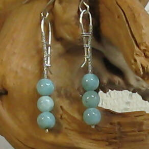 Larimar Argentium(R) Sterling Silver Earrings