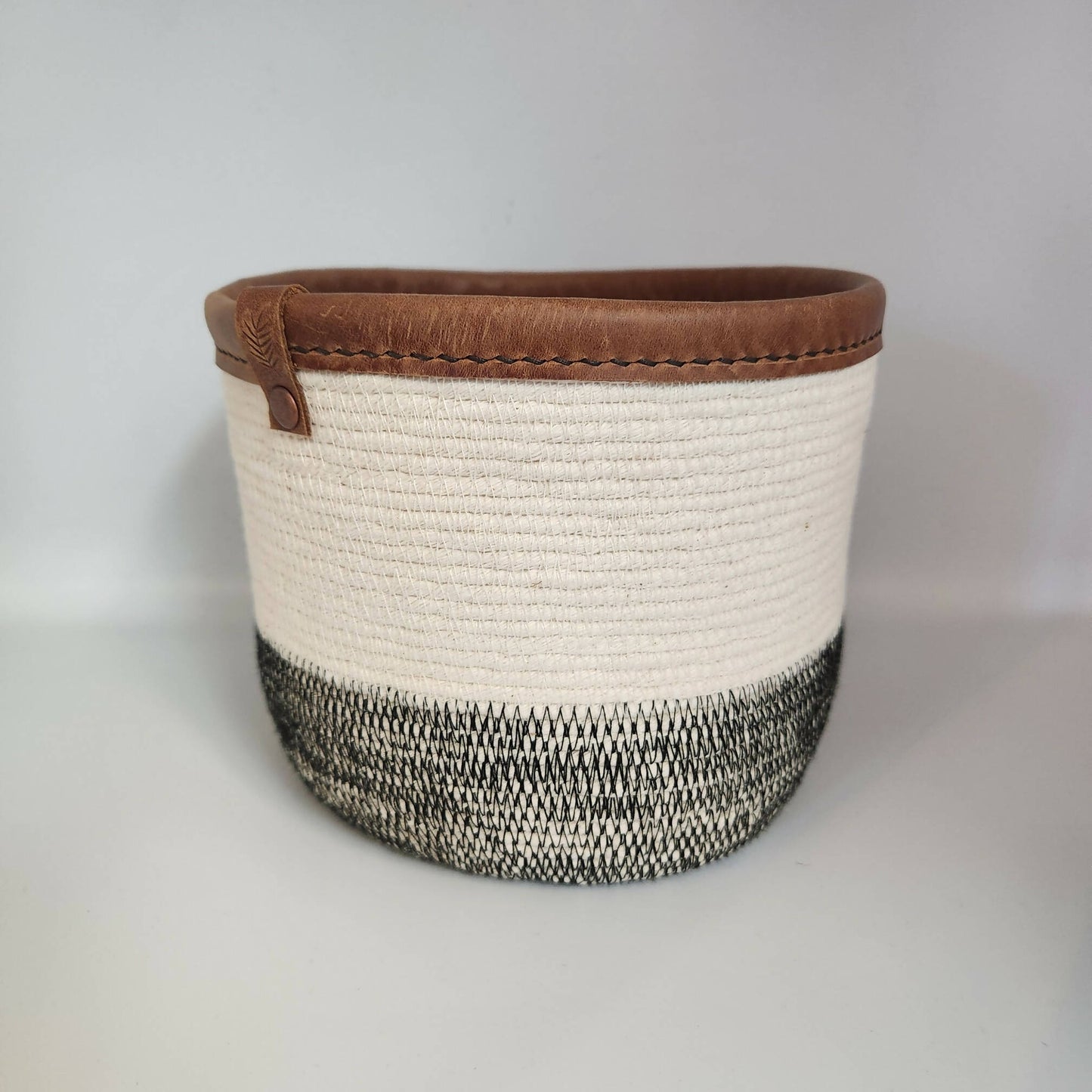 Large Leather Trim Rope Bowls