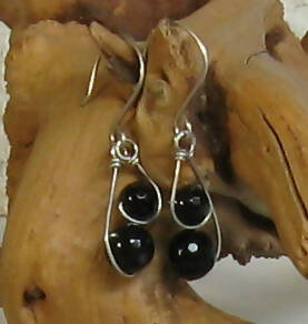 Onyx Argentium(R) Sterling Silver Earrings