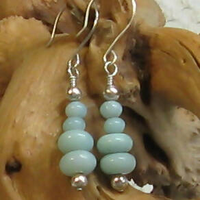 Amazonite Argentium(R) Sterling Silver Earrings